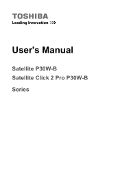 Toshiba Satellite P30W-B PSDP2C-00W001 Users Manual Canada; English
