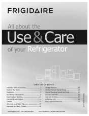 Frigidaire FRC25B2GB Use and Care Manual