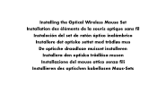 HP Presario S4000 Installing the Optical Wireless Mouse Set