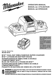 Milwaukee Tool M18 Dual Bay Simultaneous Super Charger Operators Manual