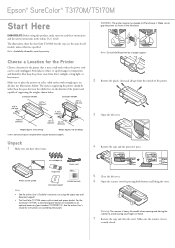 Epson SureColor T3170M Start Here - Installation Guide