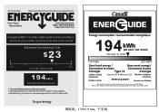 RCA RFRF510-B Energy Label White