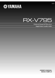 Yamaha RX-V795 Owner's Manual