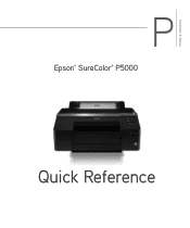 Epson SureColor P5000 Standard Edition Quick Reference Guide