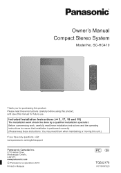 Panasonic SC-HC410 Owners Manual