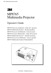3M MP8765 Operating Guide
