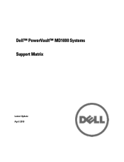 Dell PowerVault MD1000 MD1000 Systems Support Matrix