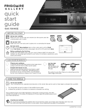 Frigidaire GCFG3060BD Quick Start Guide