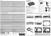 Gigabyte GB-BSRE-1505 AMD BRIX PRO V1605/R1505 Quick Installation Guide