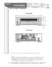 Sony STR-DE995 Dimensions Diagram