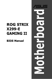 Asus ROG Strix X299-E Gaming II BIOS Users Manual English
