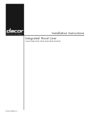 Dacor IHL36 Installation Instructions