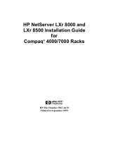 HP LH6000r Compaq 4000/7000 Racks Installation Guide