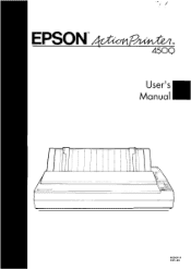 Epson ActionPrinter 4500 User Manual