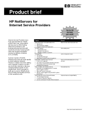 HP D5970A HP Netservers for Internet Service Providers
