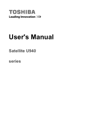 Toshiba Satellite U940 PSU6VC-01H00W Users Manual Canada; English