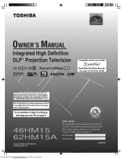 Toshiba 46HM15 Owners Manual