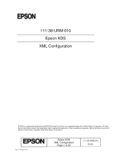 Epson KDS Expansion Box KD-IB01 KDS XML Configuration - Epson KDS