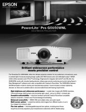 Epson PowerLite Pro G5650W Product Brochure