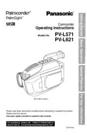 Panasonic PVL621 PVL571 User Guide