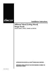 Dacor DHI361 Installation Instructions