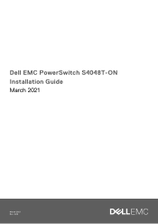 Dell S4048T-ON EMC PowerSwitch Installation Guide March 2021
