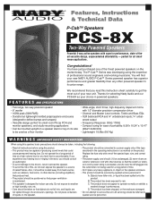 Nady PCS-8X Manual