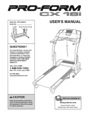 ProForm Cx 18i Treadmill English Manual
