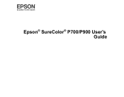 Epson SureColor P900 Users Guide