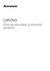 Lenovo IdeaPad N586 (Romanian) Safty and General Information Guide