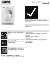 Zanussi ZDP7208PZ Specification Sheet