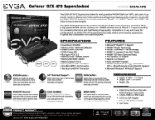 EVGA GeForce GTX 470 SuperClocked PDF Spec Sheet