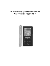 Samsung YP-Z5AS Firmware Upgrade Instructions