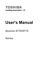 Toshiba Qosmio X770 PSBY5C Users Manual Canada; English