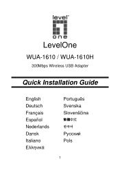 LevelOne WUA-1610 | WUA-1610H Quick Install Guide