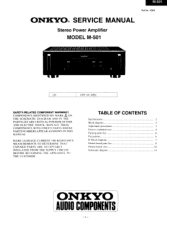 Onkyo M-501 Service Manual