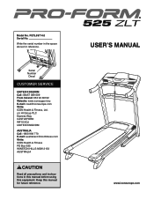 ProForm 525 Zlt Treadmill Manual