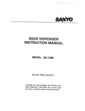 Sanyo BC1206S BC-1206 Owners Manual English