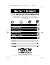 Tripp Lite SMARTINT3000VS Owner's Manual for SMARTINT2200VS/SMARTINT3000VS UPS 932245