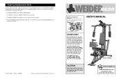 Weider Wesy8529 Instruction Manual