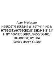 Acer Z650 User Manual