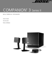 Bose Companion 3 Series II User Manual