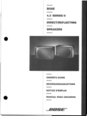 Bose 4.2 Series II Owner's guide
