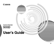 Canon S830D S830D User's Guide