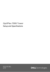 Dell OptiPlex 7090 Tower Setup and Specifications