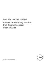 Dell S2722DZ Monitor Display Manager Users Guide