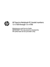 HP Spectre 13-v100 Maintenance and Service Guide