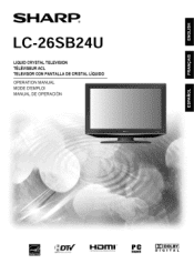 Sharp LC26SB24U Operation Manual