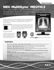 NEC MDC3-BNDA1 Specification Brochure