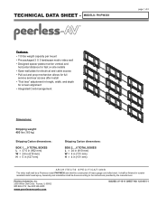 Sharp PN-PW330 Peerless Specification Sheet - Bundled Hardware for 3x3 wall mount